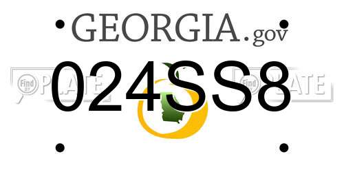 024SS8 Georgia License Plate
