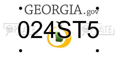 024ST5 Georgia License Plate