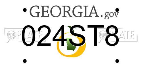 024ST8 Georgia License Plate