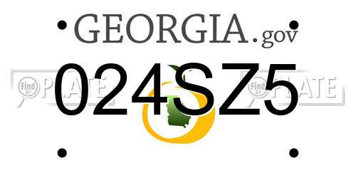 024SZ5 Georgia License Plate