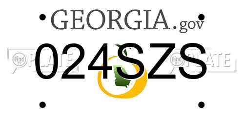 024SZS Georgia License Plate