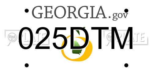 025DTM Georgia License Plate