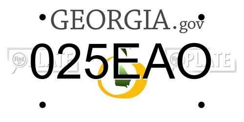 025EAO Georgia License Plate