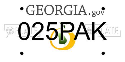 025PAK Georgia License Plate