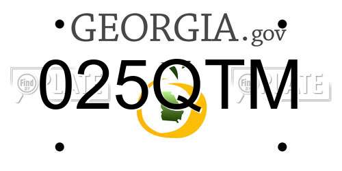 025QTM Georgia License Plate