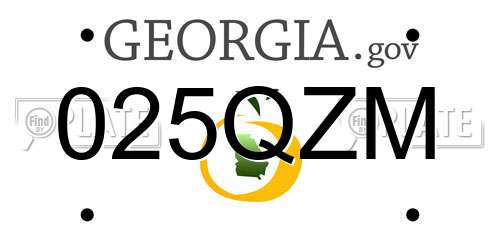 025QZM Georgia License Plate