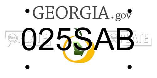 025SAB Georgia License Plate