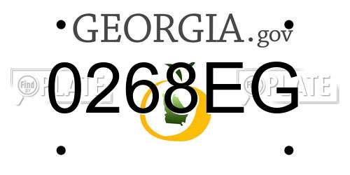0268EG Georgia License Plate