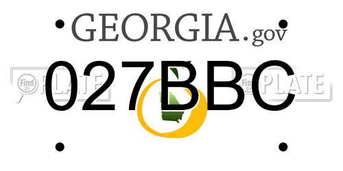 027BBC Georgia License Plate
