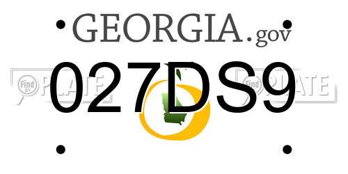 027DS9 Georgia License Plate