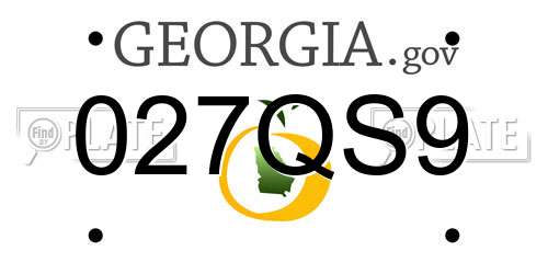 027QS9 Georgia License Plate