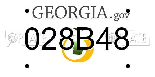 028B48 Georgia License Plate