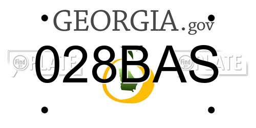 028BAS Georgia License Plate