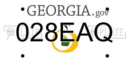 028EAQ Georgia License Plate