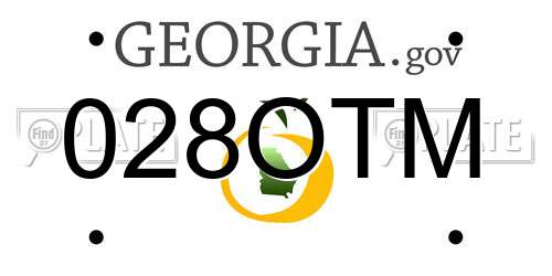 028OTM Georgia License Plate