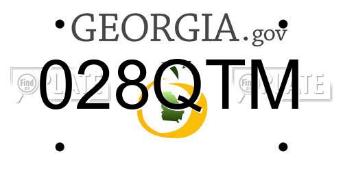 028QTM Georgia License Plate