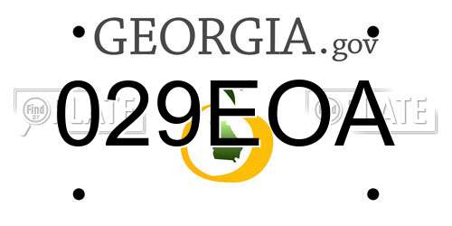 029EOA Georgia License Plate