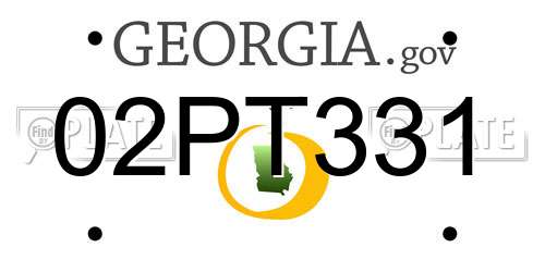 02PT331 Georgia License Plate