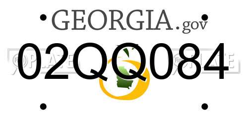 02QQ084 Georgia License Plate