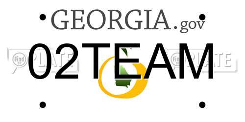 02TEAM Georgia License Plate