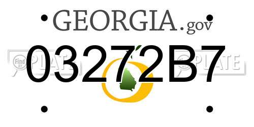 03272B7 Georgia License Plate