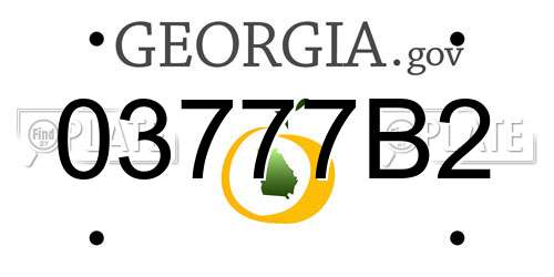 03777B2 Georgia License Plate