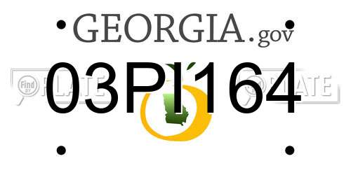 03PI164 Georgia License Plate