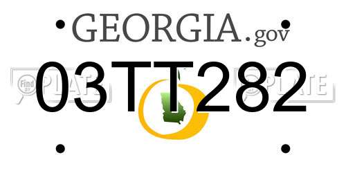 03TT282 Georgia License Plate