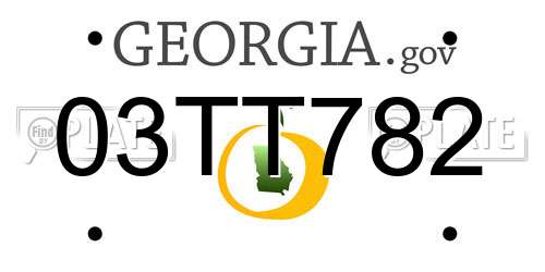03TT782 Georgia License Plate