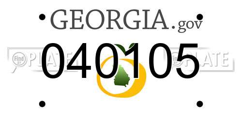 040105 Georgia License Plate