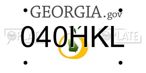 040HKL Georgia License Plate