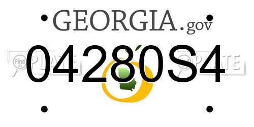 04280S4 Georgia License Plate