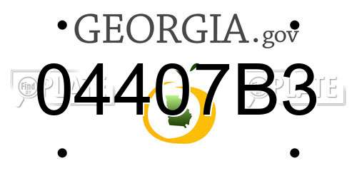 04407B3 Georgia License Plate