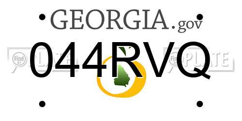 044RVQ Georgia License Plate
