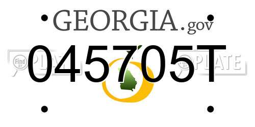 045705T Georgia License Plate