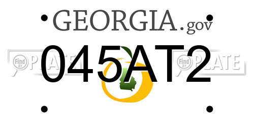 045AT2 Georgia License Plate