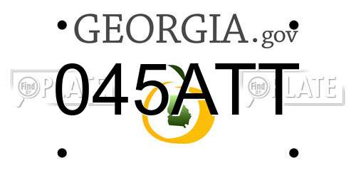 045ATT Georgia License Plate