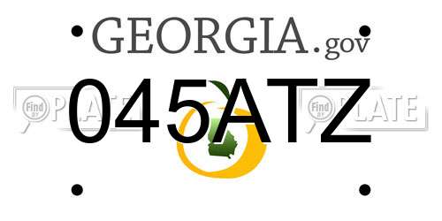 045ATZ Georgia License Plate