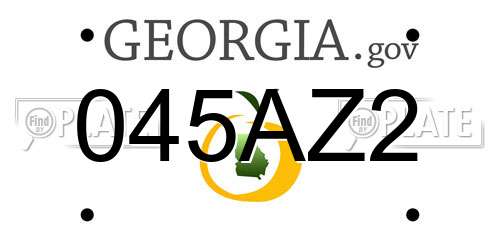 045AZ2 Georgia License Plate