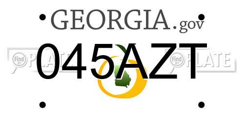 045AZT Georgia License Plate