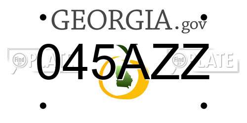045AZZ Georgia License Plate