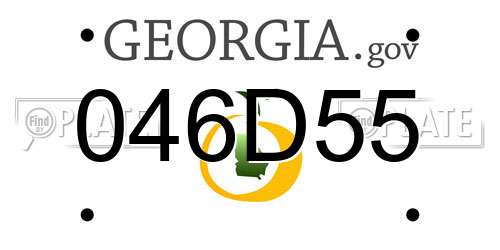 046D55 Georgia License Plate