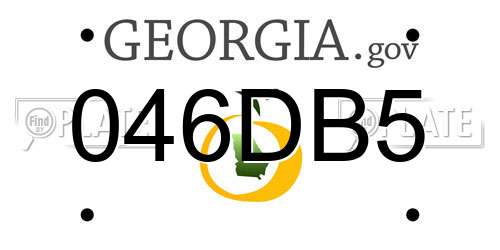046DB5 Georgia License Plate