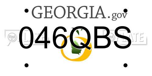 046QBS Georgia License Plate