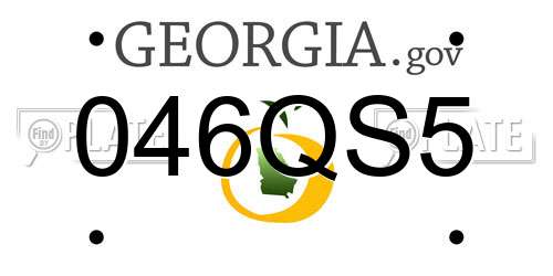 046QS5 Georgia License Plate