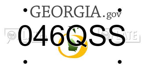 046QSS Georgia License Plate