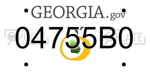 04755B0 Georgia License Plate