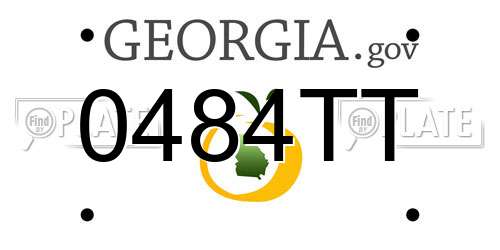 0484TT Georgia License Plate
