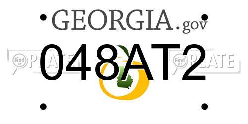 048AT2 Georgia License Plate