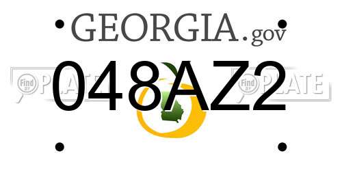 048AZ2 Georgia License Plate